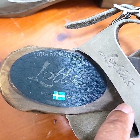 LOTTAS FROM STOCKHOLM WOMEN'S HIGHWOOD MARY JANE LEATHER CLOG SIZE 39 USA 8.5 - Picture 8 of 9